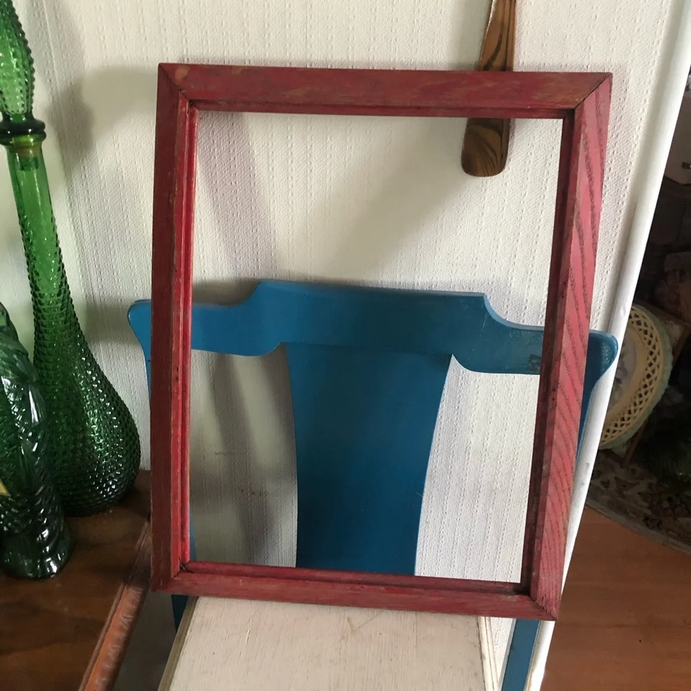Vintage Red Wood Frame